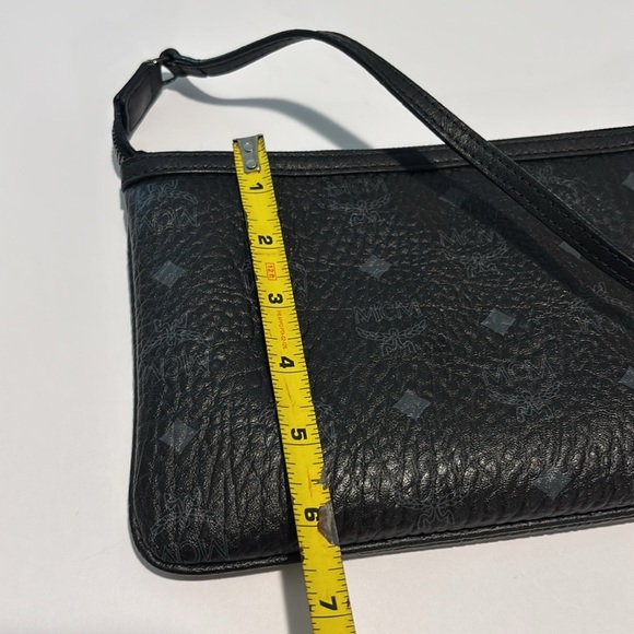 Pre-loved MCM Black Visetos Monogram Pouch Bag - Picture 12 of 12
